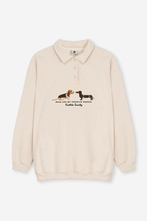 Sweatshirt Puppies Elfenbein