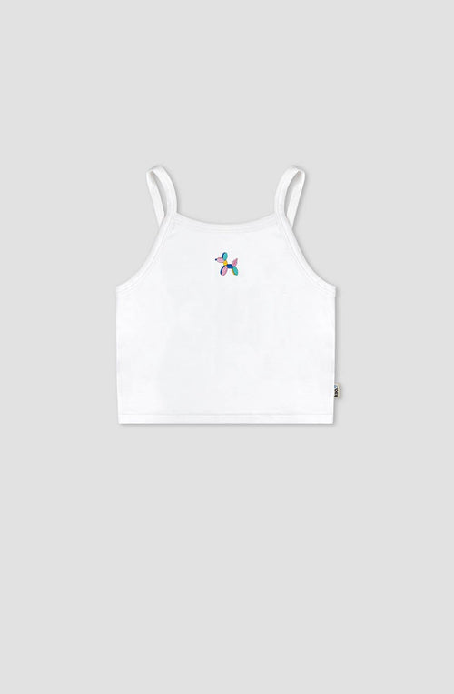 White Balloon Puppy Lycra Top