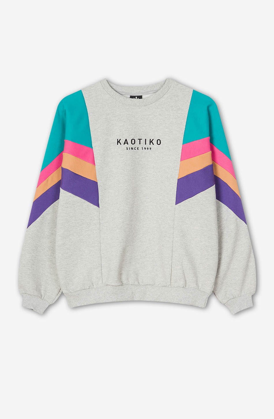 Kaotiko Grey Emerald Fuchsia Ginger Sweatshirt