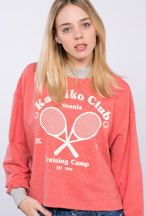 Sweatshirt Tennis Framboise